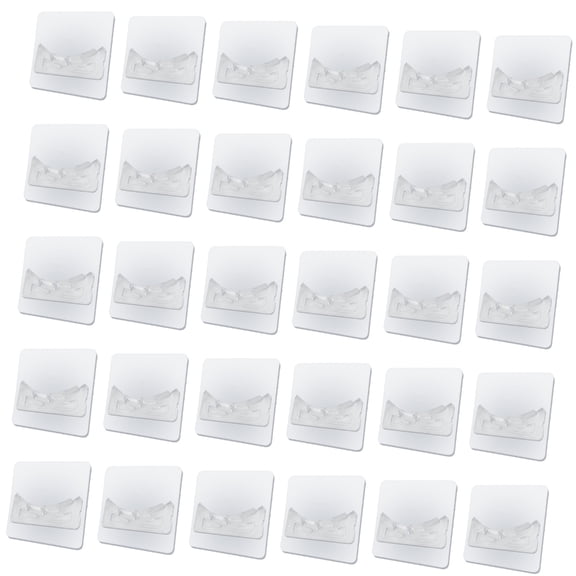 DICEWEN 30 Pieces Tension Rod Support Brackets Peeling Stick Installation No Drilling