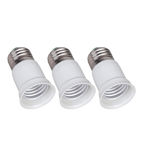 DICEWEN 3Pcs E27 Lamp Holder Extension Converter 65mm Long For Lighting Fixtures