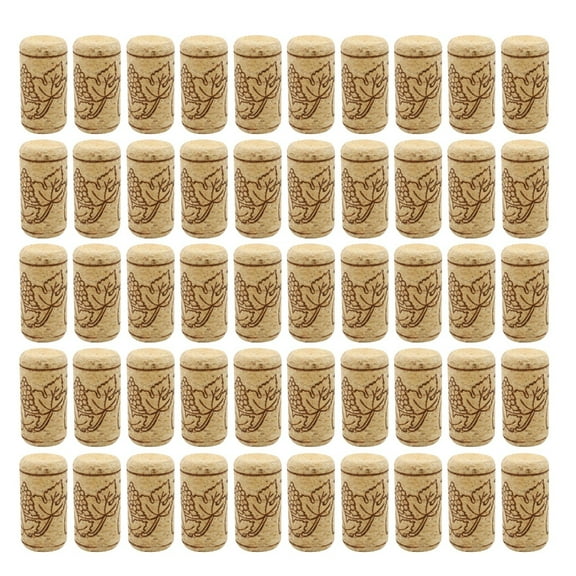 DICEWEN 50Pieces/set Natural Straight Corks Stoppers Leakproof Replacement Stoppers for Beer Bottles Decorative Crafts Corks