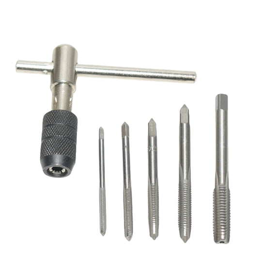 DICEWEN 5Pcs 3-6mm T Shaped Tap Wrenches Set for Thread Tapping 3-8 Hand Tool for Metal
