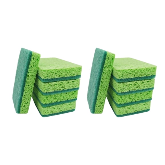 DICEWEN 5pcs/10pcs Kitchen Dish Sponge Stains Remover Scouring Pad for Home Cleaner