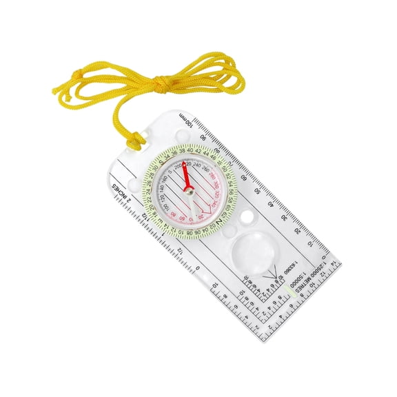 DICEWEN Acrylic Compasses Map Ruler Portable Orienteering Compasses Outdoor Navigation Compasses for Camping Hiking Backpacking