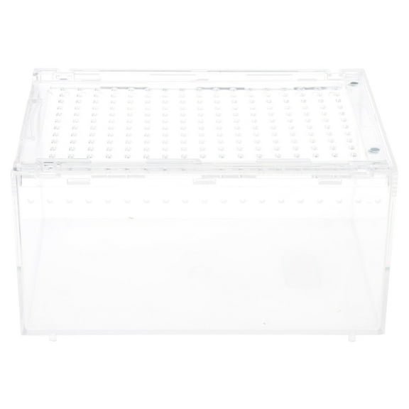 DICEWEN Acrylic Feeding Box Reptile Habitat Terrarium Breeding Box for Isopods