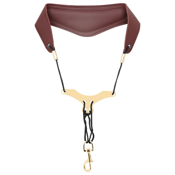 DICEWEN Adjustable Saxophone Neck Strap Slings Comfortable Harnesses Leathers Padded Saxophone Neck Strap for Regular Beginners