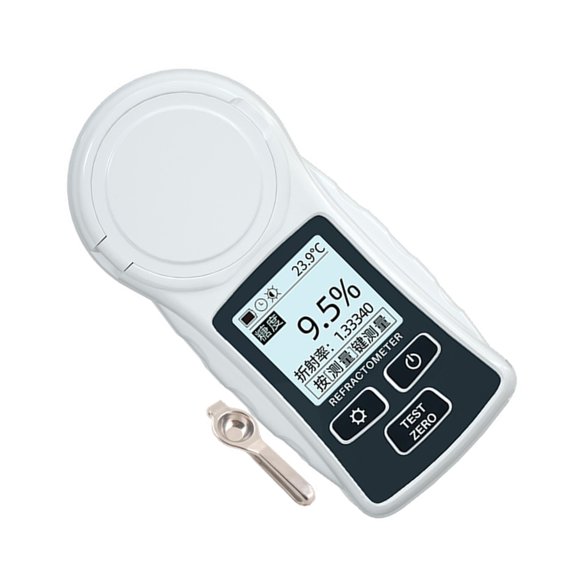DICEWEN Battery Operated Digital Refractometer Featuring Backlight Display for Sugar