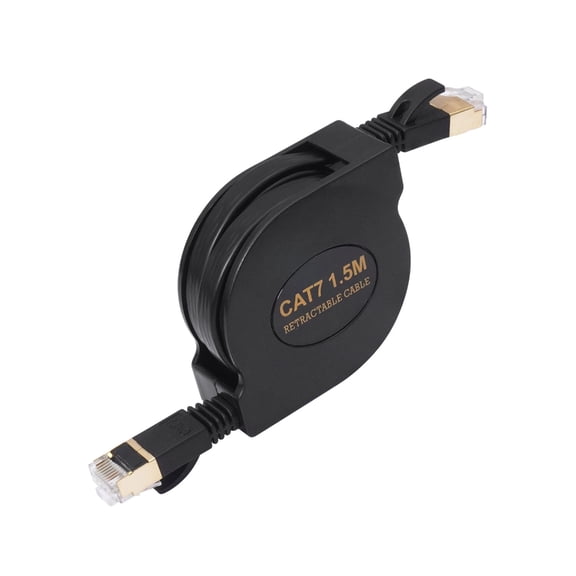 DICEWEN CAT7 Networking Cable 10Gbps Speed 600MHz Frequency Retractable Construction Texture Suitable for Office Use