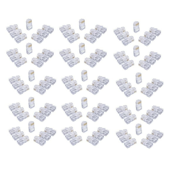 DICEWEN Cat6 RJ45 Networking Cable Ends, 8P8C Cat6 RJ45 Connectors Crimp On UTP Ethernet Connectors,High Performances Connectors