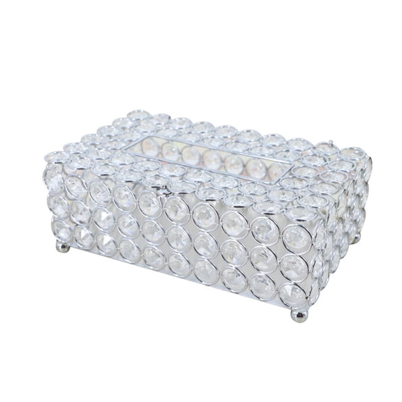 DICEWEN Creative Crystal Napkin Organizer Tissue Holder Box Durable Exquisite Tissue Organizer Utility Tabletop Paper Dispen