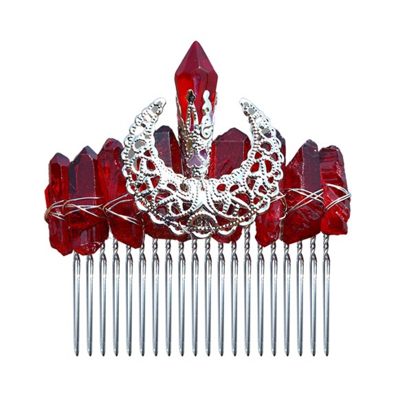 DICEWEN Crystal Quartz Hair Comb Accessories Wedding Bridal Hair Ador