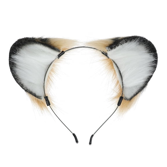 DICEWEN Cute Tiger Ear Headband Hair Hoops Night Party Hairband Print Headbands Clip Fashion Women Hair Hoop Ears Headband Cartoon Plush Tiger Hair Christmas Birthday Theme Party Supplies