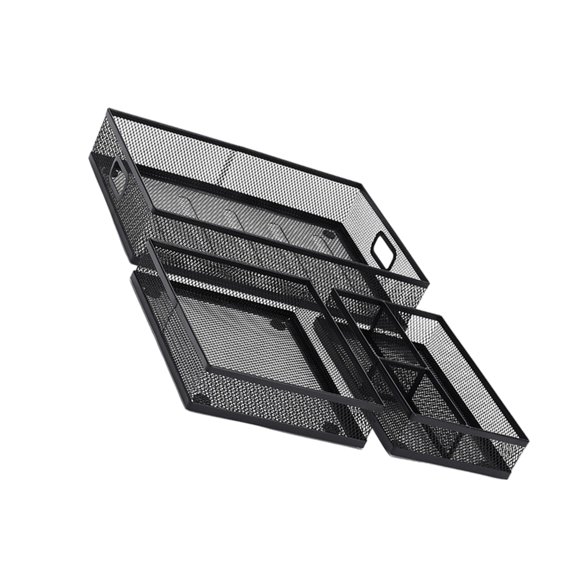 DICEWEN Efficient Desk Organizers Metal Storage Box With Multiple Compartment For Office