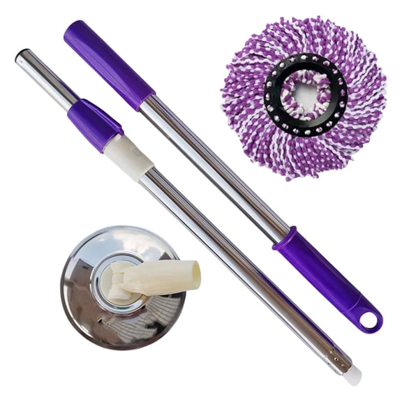 DICEWEN Efficient Rotating Spin Mop Quick Drying Mechanism Household Cleaning Tool With Removable Head Stainless Steels Stick