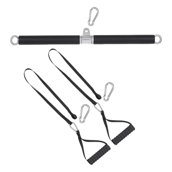 DICEWEN Fitness LAT Pull Down Bar Back Strength Workout Handle Pull Down Rowing Tricep Hand Grip Rope for Cable Machine