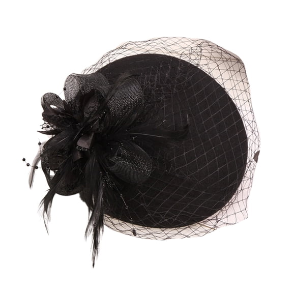 DICEWEN Floral Pillbox Hat Fascinators Hat with Veil 20s Hat for Girls Women Vintage Pillbox Hat Hat Fascinators