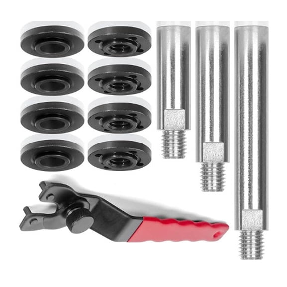 DICEWEN Functional 5/8" 11 Thread Angle Grinder Extension Shafts Kit Rotary Connecting Rod for Cutting and Polishing Tasks