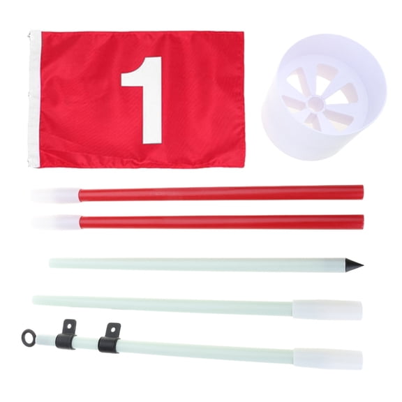 DICEWEN Golfs Flagsticks Flags with Hole Cups Putting Green Flags Golfs Pin Flagstick