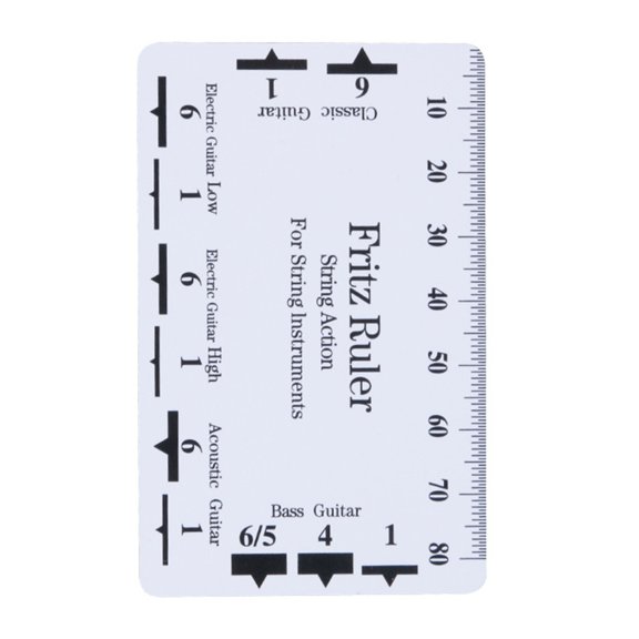 DICEWEN Guitar, Ukulele, Banjos, Guitar String Action Gauge Ruler, Guitar Height Gauge
