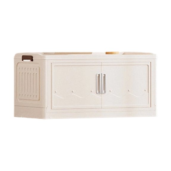 DICEWEN Hard Polypropylene Storage Bin Featuring Double Lid System And Curved Edges