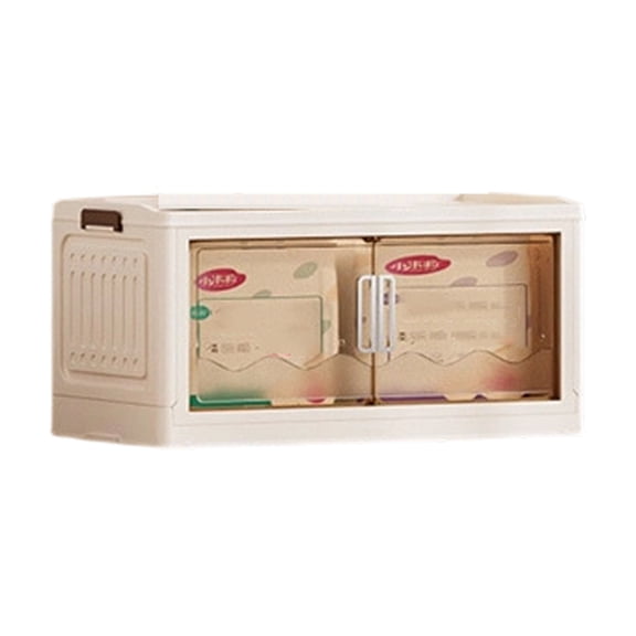DICEWEN Hard Polypropylene Storage Bin Featuring Double Lid System And Curved Edges