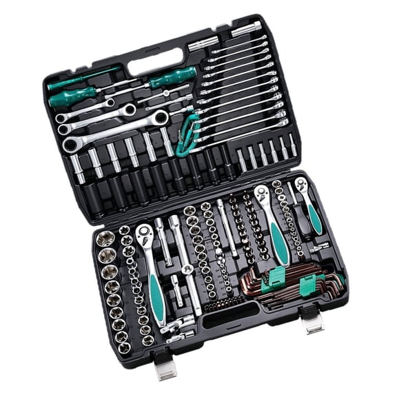 DICEWEN High Accuracy 175 Piece Sockets Set Chrome Steel Nonslip Technician Equipment For Long Time Performances