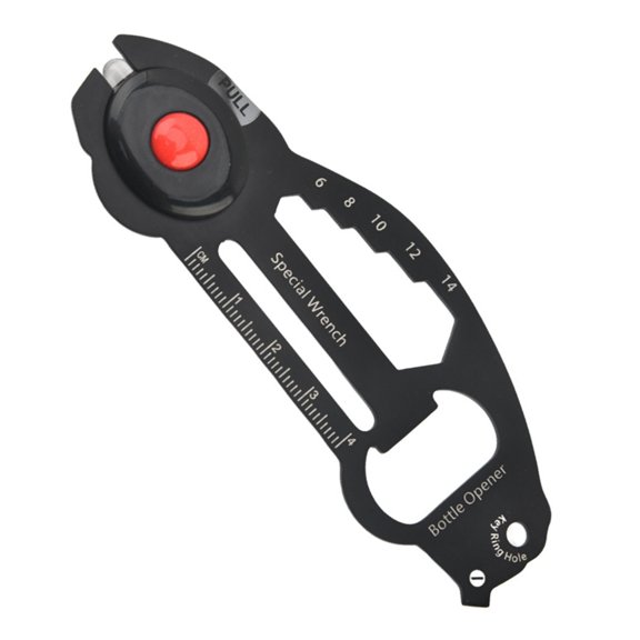 DICEWEN Lightweight Stainless Steel Compact Tool Card Includes Bottle Opener Screwdriver Measurement Key For Outdoor