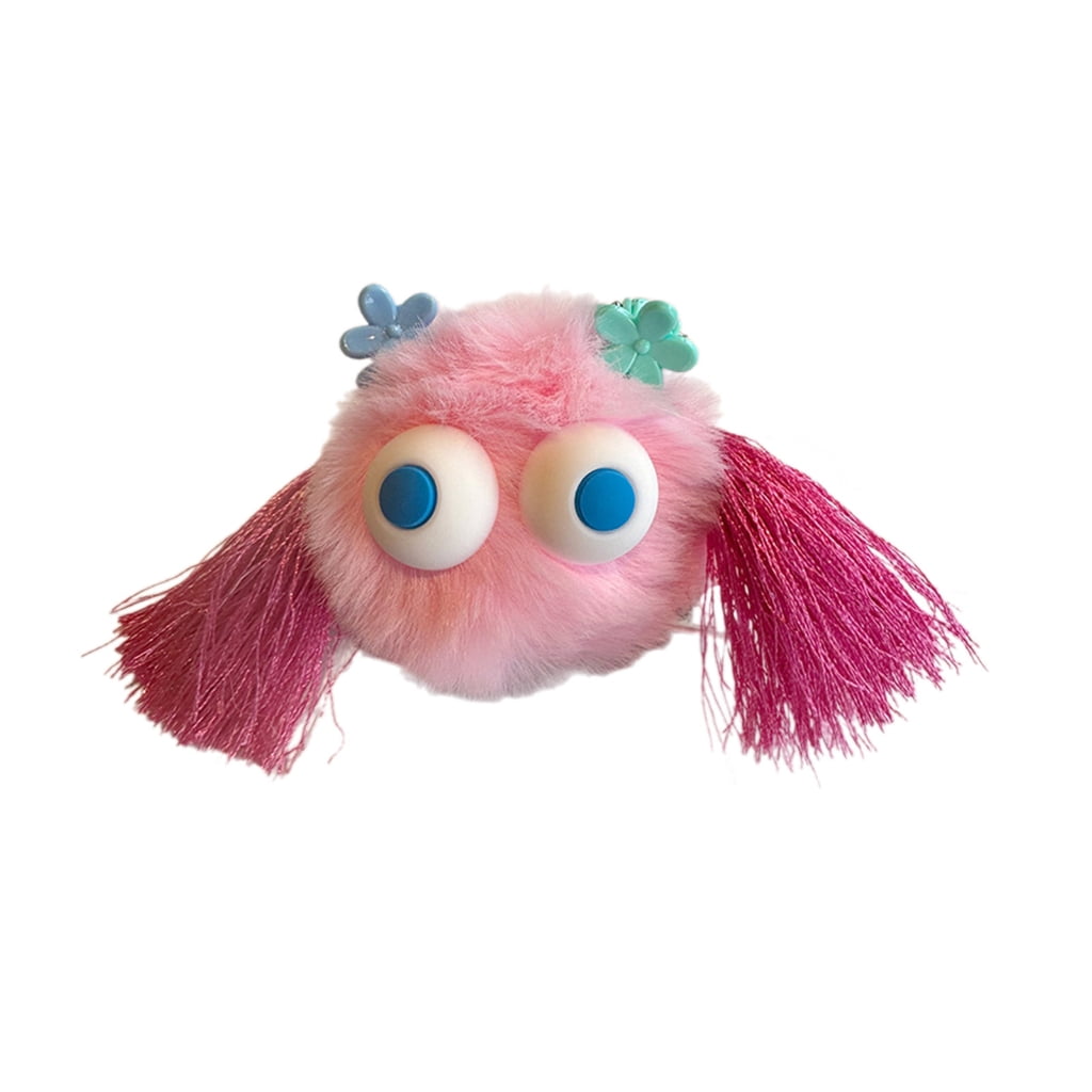 DICEWEN Lovely Hair Barrettes Funny Plush 3D Coal Hairclip Hair Shaping ...
