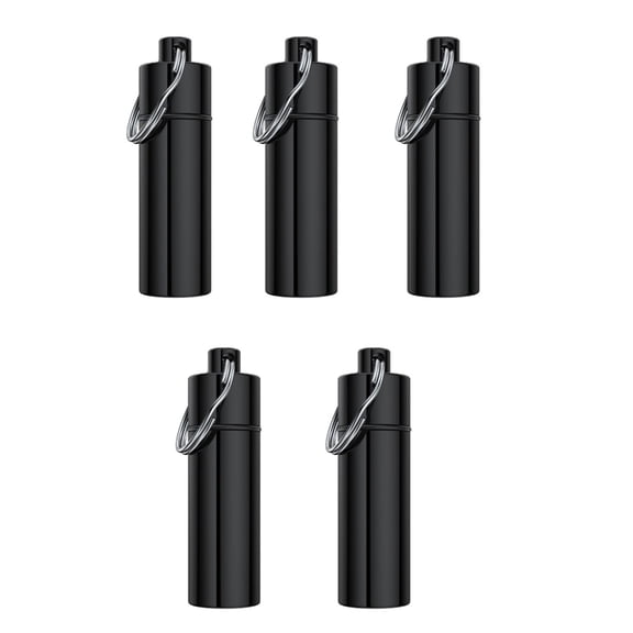 DICEWEN Metal Keychain Pills Holder Small Box for Outdoor Sports Camping Hiking