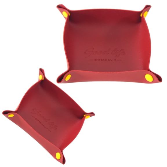 DICEWEN Multifunctional PU Folding Desktop Accessory Tray