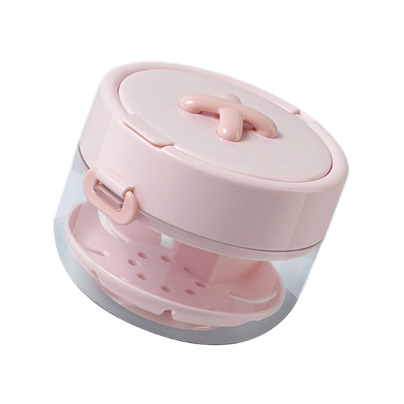 DICEWEN Multilayer Denture Organizers Water Drainage Storage Container Travel Case