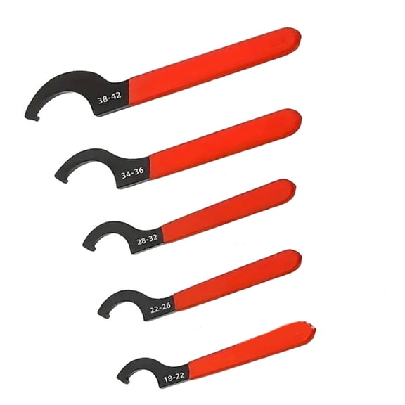 DICEWEN Multipurpose 5Pcs High Carbon Steel Crescents Spanner Set For Home And Work