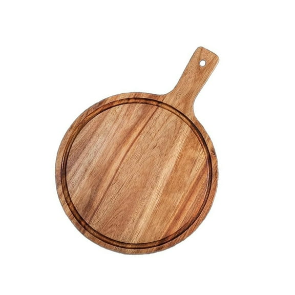 DICEWEN Natural Pizza Serving Tray With Grip For Oven Cutting Board