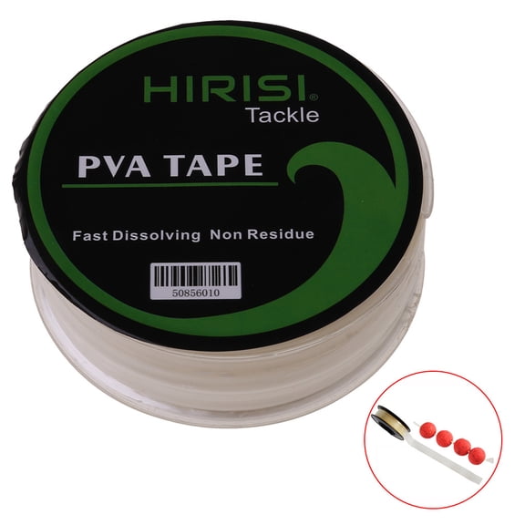 DICEWEN PVA Tape For Fishing Feeder Water Dissolve 10mmx20m Quick Dissolve Tackle Transp