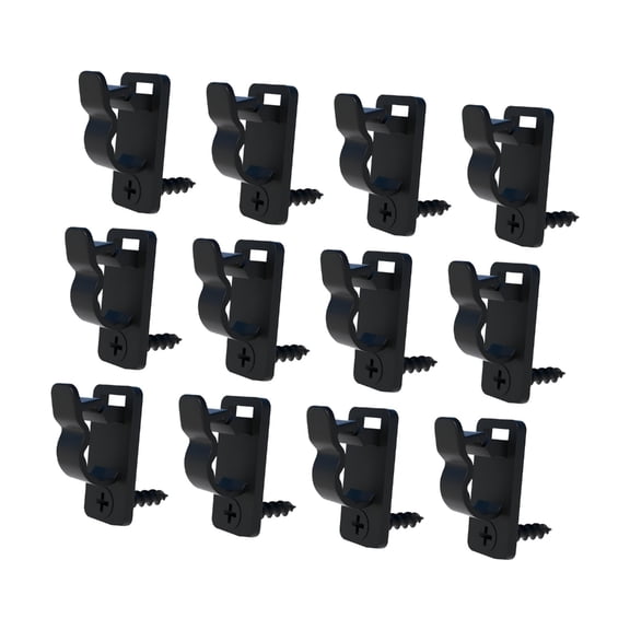 DICEWEN Pack of 12 Durable Cable Fixer Clips and Screws Set for Efficient Wire Management in Homes Office Workshop