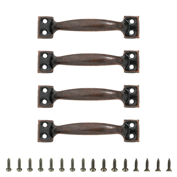 DICEWEN Pack of 4 Gate Handles Bows-Shaped Garage Door Handle Metal Pulls for Wardrobes Cupboards and Fences Furniture Knob