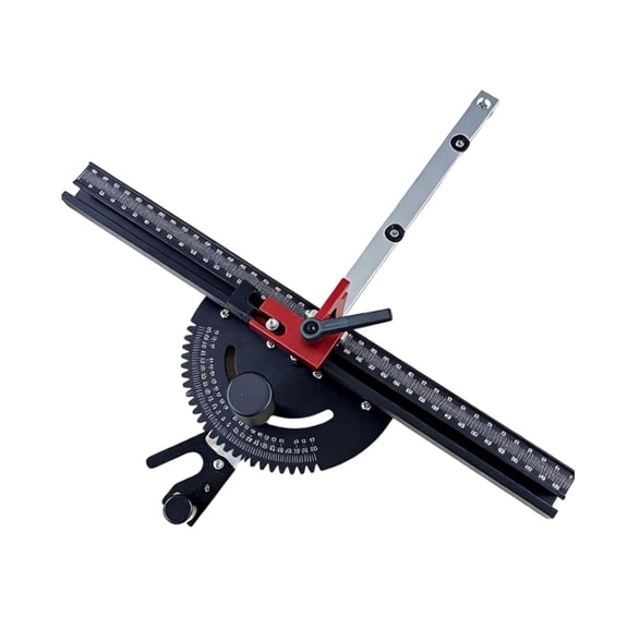 DICEWEN Professional Aluminum Guide for Cutting Machines With 45 Degree Support and Flip Stop Function