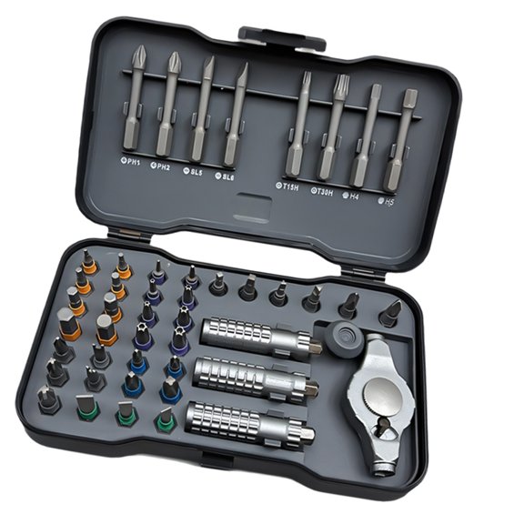 DICEWEN Professional Magnetic Screwdriver Kit 47 Items Including Metal Driver Heads For Furniture Bikes Electronics Maintenance