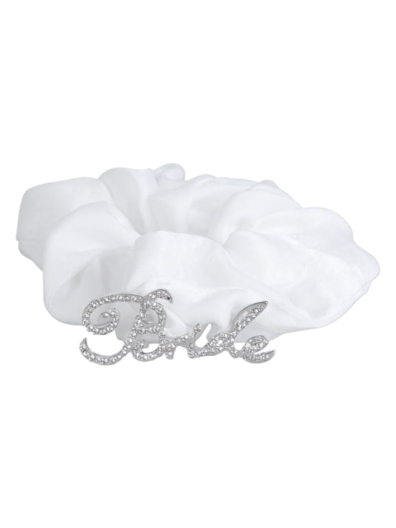 Rhinestones Letter Bride Hair Scrunchy Bridal Shower Scrunchies Party Accessories