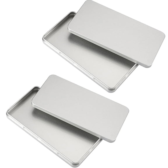 DICEWEN Set of 2 Sturdy Metal Cash Boxes Portable for Money Storage and Organization