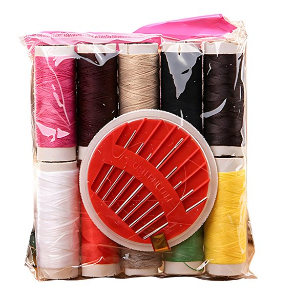 DICEWEN Sewing Box Includes Needle Scissors And Multiple Color Thread