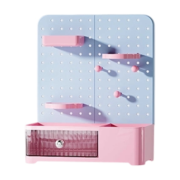DICEWEN Space Saving Figure Display Case Modern Grids Panel Design ABS Multi Layer Storage