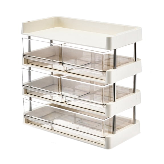 DICEWEN Space Saving Multiple Purpose Shelving Unit Easy No Tool Setups Adjustable Layers Home Organization