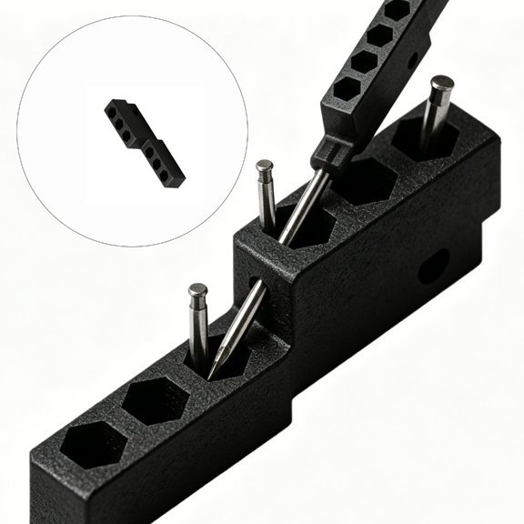 DICEWEN Space Saving Router Bit Accessory Box Holds 6 Pieces for Hex Shank Drill Bit