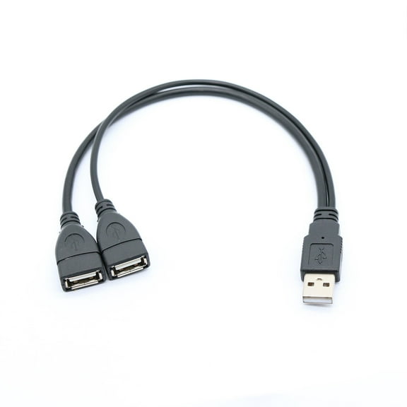 DICEWEN USB Splitter Y Cable Dual Double USB Extender Hub Data Sync Charger Adapter
