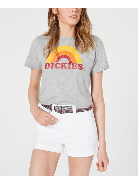 $25 Womens New Gray Logo Graphic Short Sleeve T-Shirt M B+B