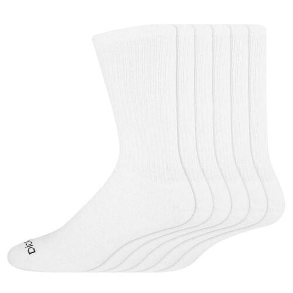 DICKIES PERFORMANCE WORK CUSHIONED CREW MEN'S SOCKS 6 PAIRS 6-12