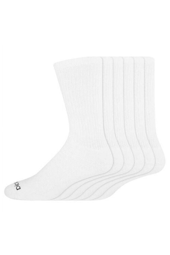 PERFORMANCE WORK CUSHIONED CREW MEN'S SOCKS 6 PAIRS 6-12