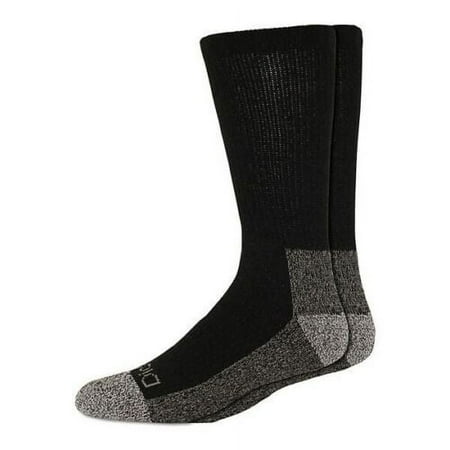 DICKIES PERFORMANCE WORK STEEL TOE MEN'S CREW SOCKS 2 PAIR PACK NEW
