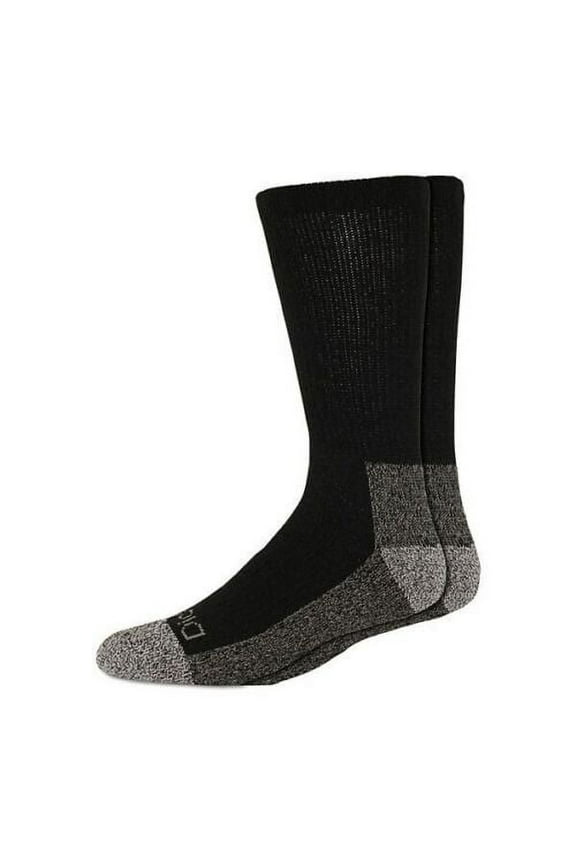 PERFORMANCE WORK STEEL TOE MEN'S CREW SOCKS 2 PAIR PACK NEW