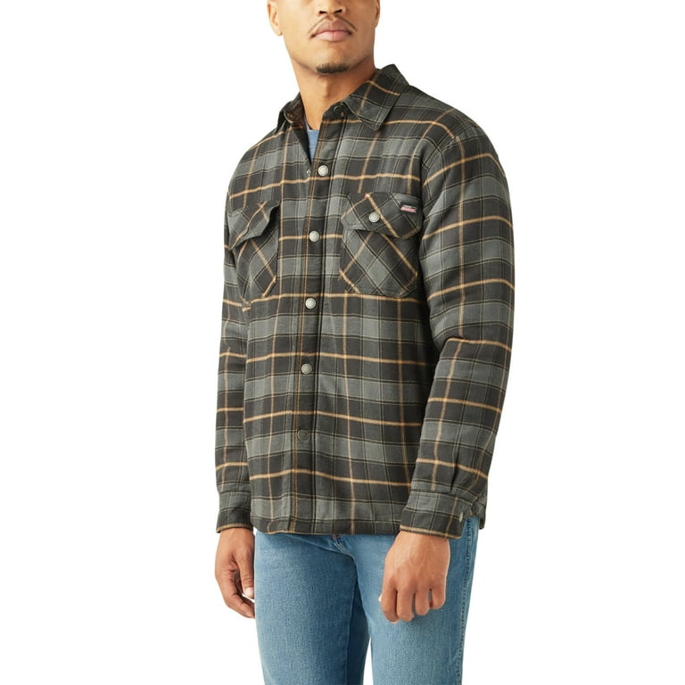 Genuine Dickies Men s Flannel Shirt Jacket Walmart