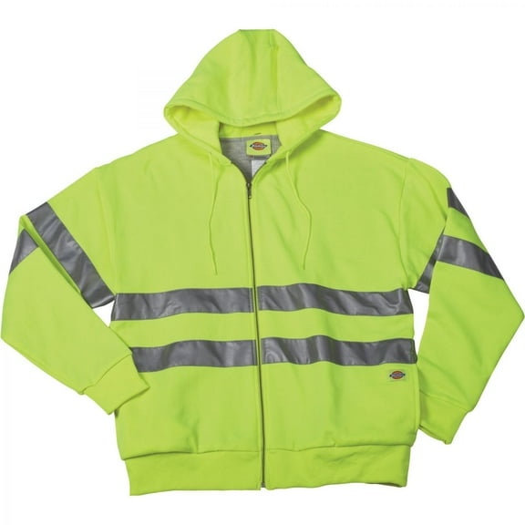 DICKIES Unisex Hi-Vis Class 3 Hooded Jacket ANSI Yellow - VW303AY
